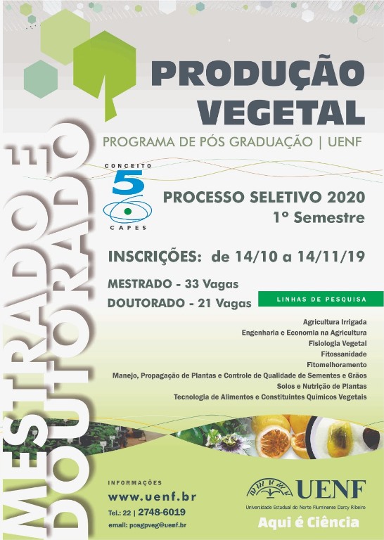 Leia mais sobre o artigo Pós-Graduação em Produção Vegetal lança edital
