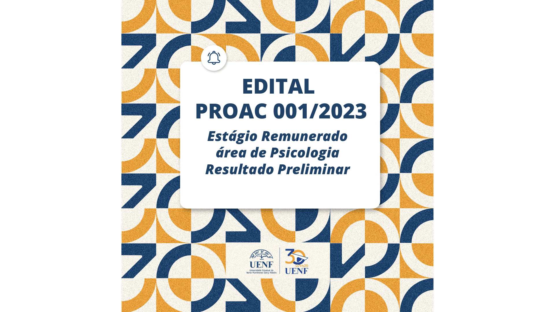 Edital PROAC 01/2023 Estágio Remunerado Área de Psicologia