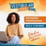 Prorrogadas as inscrições para o Vestibular Cederj 2023.2 até 14 de maio Prorrogação
