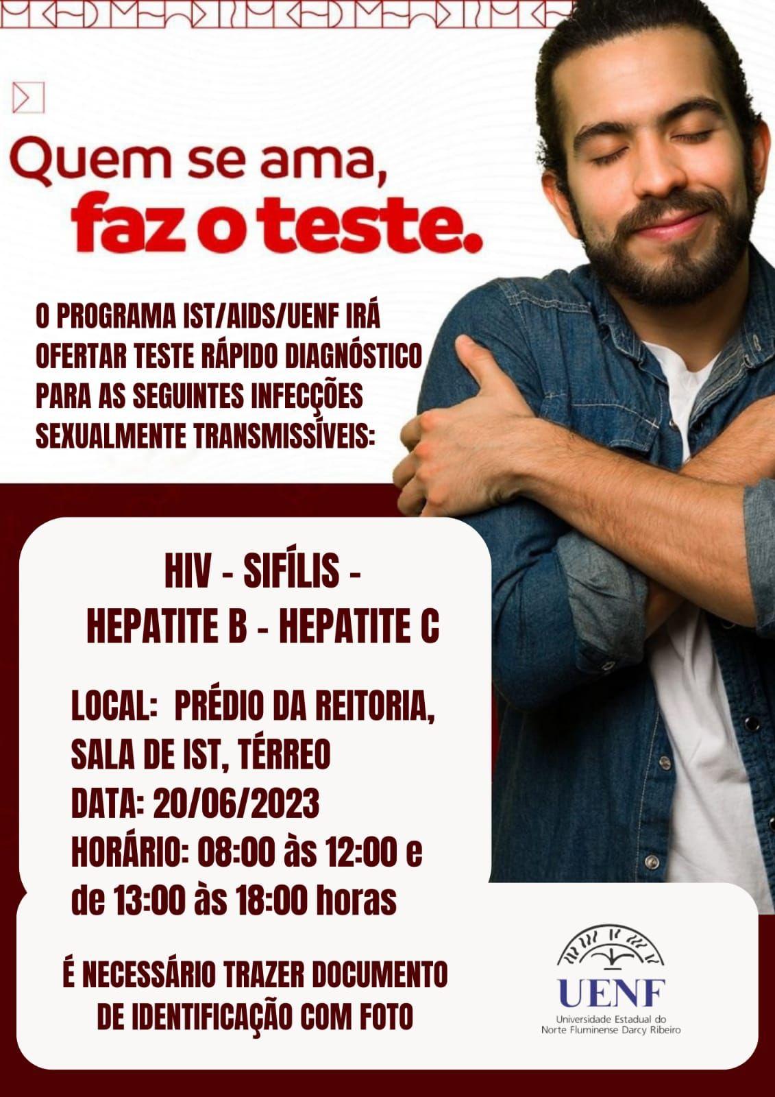 Uenf Realiza Teste Rápido De Hiv Sífilis E Hepatite B E C